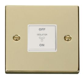 VPBR020WH  Deco Victorian 10A 1 Gang 3 Pole Fan Isolation Switch